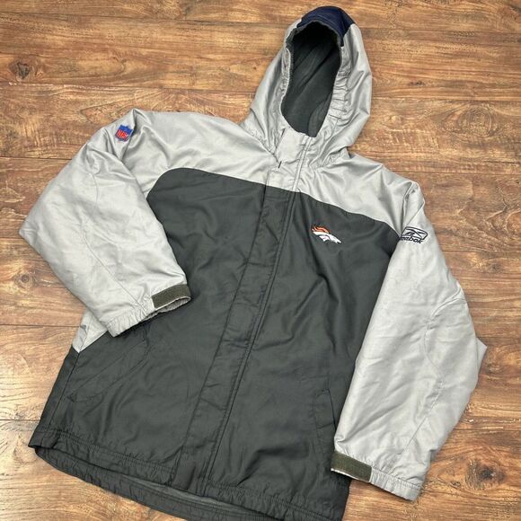 Denver Broncos NFL Reebok On Field L Midweight Jacket Coat Parka Hooded‎ Lined - Picture 1 of 9